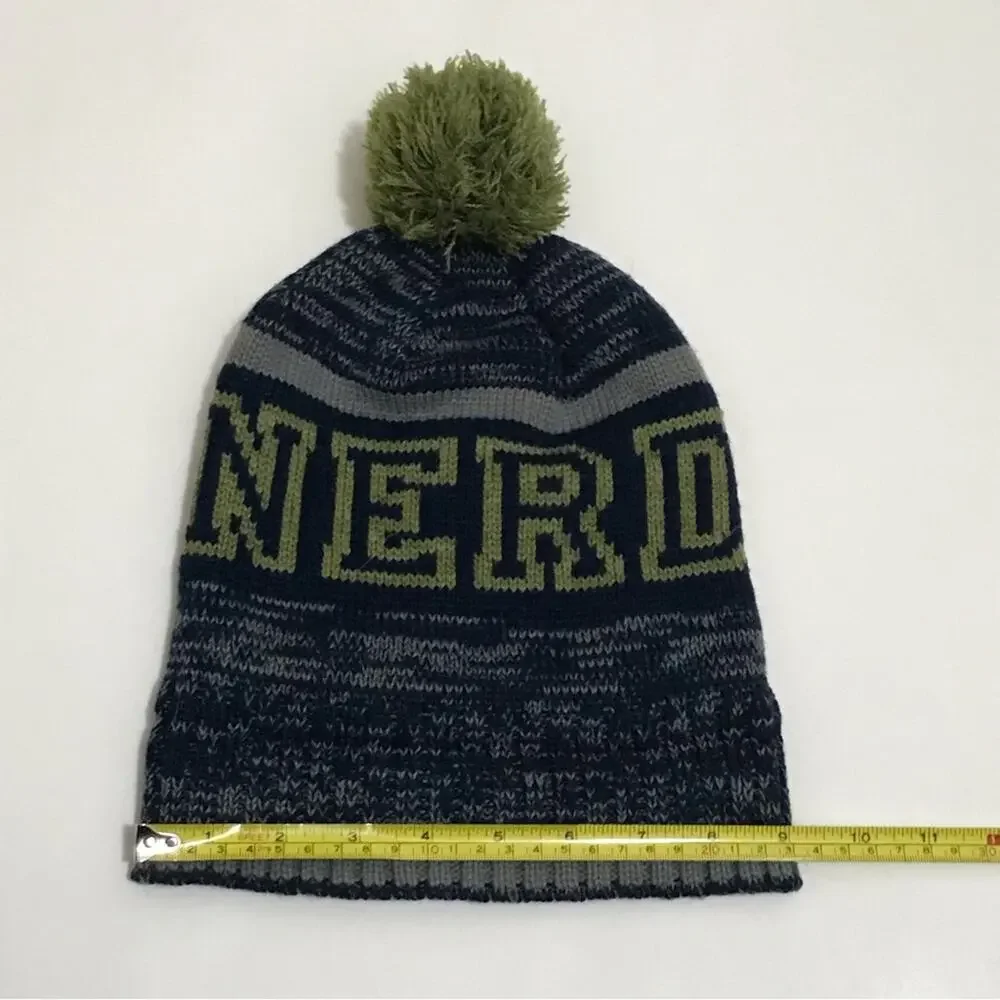 Nerd Beanie Hat with Pom OS